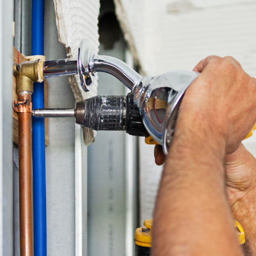 plumber inspecting sewer pipe in older Maryborough Queensland home